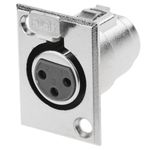 Conector XLR3 3-pin hembra metálico para chapa - XN07900 - 01