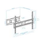Soporte de pared TooQ para pantallas de 37" - 80" VESA100x100 hasta 600x400 mm LP7866TN-B - TQ20700 - 02