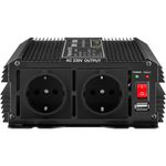 Inversor eléctrico onda modificada 12 VDC a 220 VAC de 1000W y USB - YD03400 - 03