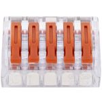 Bloque conector de empalme de 5 tomas para cable 2,5mm (5 Pack) - TB10600 - 05