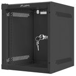 Armario Rack mural 10" 6U F310 280x310x336mm pared desmontado DIY negro Lanberg - TR18900 - 05