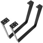 Pies rectangulares para mesa. Patas en acero negro 700 x 80 x 710 mm 2-pack - IP01400 - 08