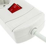 Regleta de 4 enchufes schuko con interruptor individual con cable de 1.5m - CA00800 - 06