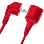 Prolongador de cable eléctrico schuko macho a hembra de 2 m rojo - CG01100 - 05