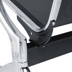 Bancada para sala de espera con sillas ergonómicas negras de 2 plazas - WC01200 - 05