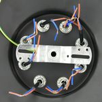 Lámpara con jaulas largas para 8 bombillas de rosca E27 vintage con cable de 3m - NT07400 - 09