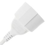 Prolongador de cable eléctrico schuko macho a hembra de 3 m blanco - CH00200 - 05