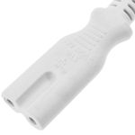 Cable de Alimentación eléctrico IEC-60320 C7 hembra a enchufe bipolar macho de 1,5m blanco - FB10000 - 07