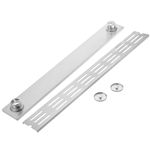 Canaleta de doble desagüe 80x10cm con rejilla en acero inoxidable mate - S071100 - 07