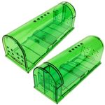 Trampa para ratas ratones roedores jaula de plástico pack de 2 unidades 60 x 170 x 64 mm - AR00200 - 01