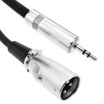 Cable de audio estéreo XLR 3-pin macho a TRS jack 3.5mm macho de 3m - AZ03300 - 01
