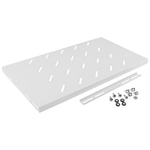 Bandeja fija blanca para armario rack 19" fijación lateral 1U profundidad de 270 mm Lanberg AK-1001-S