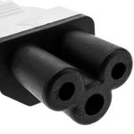 Cable de alimentación eléctrico IEC-60320 C5 a schuko macho de 1.8 m blanco - FB09500 - 03