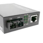 Conversor de fibra óptica 100 Mbps monomodo de SC a RJ45 a 60Km - UF00400 - 04