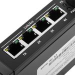 Conversor de fibra óptica 100Mbps monomodo 4 RJ45 SC 1310nm duplex 40km - UF05100 - 05