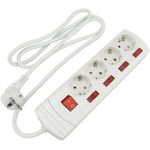 Regleta de 4 enchufes schuko con interruptor individual con cable de 1.5m - CA00800 - 09
