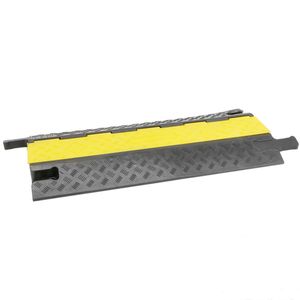 Pasacables de suelo para protección de cables eléctricos de 2 vías 98x44cm negro