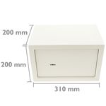 Caja fuerte de seguridad de acero y con llaves 31 x 20 x 20 cm beige - BY01200 - 02