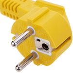 Cable eléctrico de alimentación IEC60320 C13 a schuko macho acodado de color amarillo 3m - CH05900 - 02