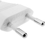 Cable de Alimentación eléctrico IEC-60320 C7 hembra a enchufe bipolar macho de 1,5m blanco - FB10000 - 02