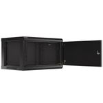 Armario Rack mural 19" 6U F450 600x450x379mm pared desmontado DIY negro Lanberg - WK31700 - 03