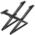Pies en 'X' para mesa. Patas en acero negro 680 x 50 x 710 mm 2-pack - IP00300 - 09