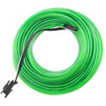 Cable electroluminiscente verde suave de 2.3mm en bobina 10m conectada a 220VAC - NW02400 - 01