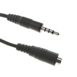 Cable de audio auricular y micrófono minijack 4 pin 3.5mm para macho a hembra de 10m - TW08500 - 01