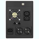 SAI Lapara 1500VA / 900W, in-LINE, 2x Schuko, 2x IEC, USB, RJ11, LCD - LA-VST-1500-LCD - 02