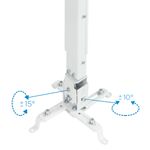 Soporte de techo con mástil 13cm 43cm 65cm para proyector 20 Kg blanco - OP01200 - 03