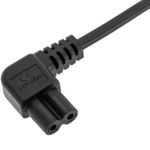 Cable de alimentación eléctrico IEC-60320 de 3 m. Enchufe C7 hembra a bipolar macho acodado - FB10100 - 07