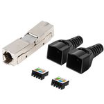 Adaptador sin herramienta para 2 conectores RJ45 cat 6 FTP de 8P8C Lanberg PL2S6-6000TL - RD14500 - 01