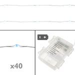 Tira de luces decorativas de 50 luces LED IP44 y 8 funciones blanco día 3 m a pilas - GI09400 - 02