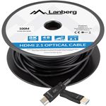 Cable óptico HDMI V2.1 de Lanberg macho a macho de 100 m color negro CA-HDMI-30FB-1000-BK - HG17500 - 02