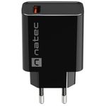 Cargador USB Natec Ribera 1X USB-A 18W negro NUC-2058 - NT36500 - 03