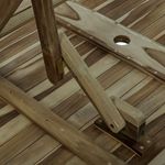 Mesa plegable 135 x 85 cm para jardín exterior de madera de teca certificada - S107600 - 10