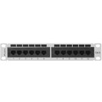 Patch panel 10" blanco de 12 RJ45 Cat.6 UTP 1U Lanberg PPU6-9012-S - RD10500 - 02