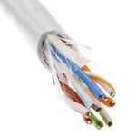 Bobina de cable de red ethernet Cat. 6 UTP de 100 m flexible de color gris - LM02300 - 03