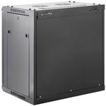 Armario rack mural 19" 12U 600x600x640mm pared negro SOHORack GO montado - WK02400 - 03