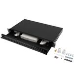 Patch panel para rack 19" 1U 24 SC simplex o LC duplex - FQ10700 - 01