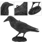 Ahuyentador de aves tipo estatua cuervo de pie 16 x 50 cm - AH04000 - 02