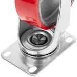 Ruedas pivotantes industriales de poliuretano y metal sin freno 125 mm 2 unidades - QR04600 - 05