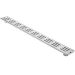 Canaleta de doble desagüe 100x10cm con rejilla en acero inoxidable mate - KS42800 - 08