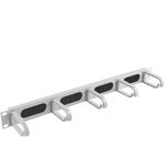 Panel pasacables para armario rack 19" blanco de 5 de anillas 1U Lanberg AK-1203-S - RM13700 - 01