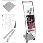 Expositor portafolletos 31 x 126 x 35 cm con 9 compartimentos para folletos y revistas - LX09300 - 03