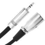 Cable de audio estéreo XLR 3-pin macho a TRS jack 3.5mm macho de 3m - AZ03300 - 05