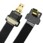 Cable vídeo HDMI plano FPV 50 cm micro D-macho a micro D-macho con ángulo - HG08900 - 05