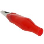 Pinza de cocodrilo de color rojo con protección para conexiones eléctricas - ET04100 - 04