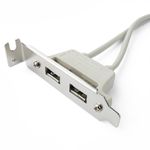 Adaptador USB de placa madre 2x5 pin a 2xAH bracket de perfil bajo - US03400 - 05