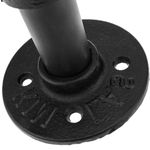 Perchero de pared de acero 1 gancho. Colgador de ropa y toallero de tubo industrial y vintage - IP07500 - 08